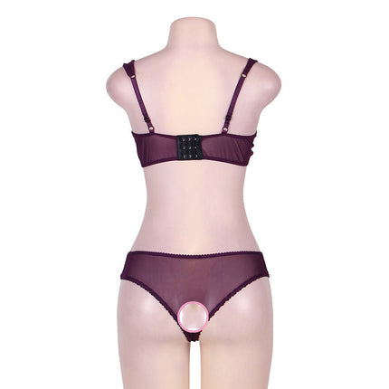 Sexy Lingerie Plus Size Ladies Sexy Lace Pajamas Three-point Suit - Royalessencelux