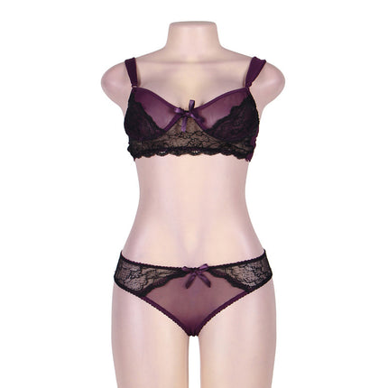 Sexy Lingerie Plus Size Ladies Sexy Lace Pajamas Three-point Suit - Royalessencelux