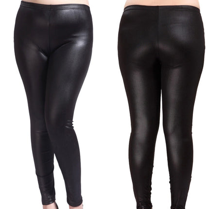 Women's Matte Feet Elastic Ankle-length Pants Plus Size - Royalessencelux