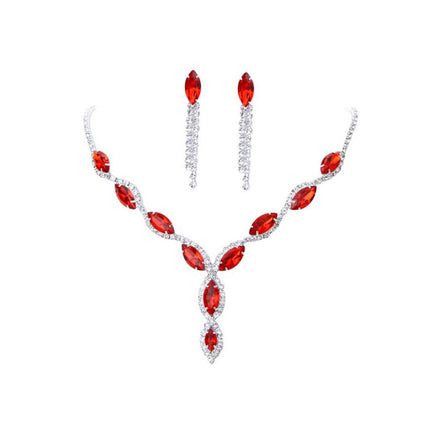Amazon Burst Red Suit, Bridal Necklace, Wedding Jewelry, Big Diamond Jewelry Factory Direct Sales - Royalessencelux