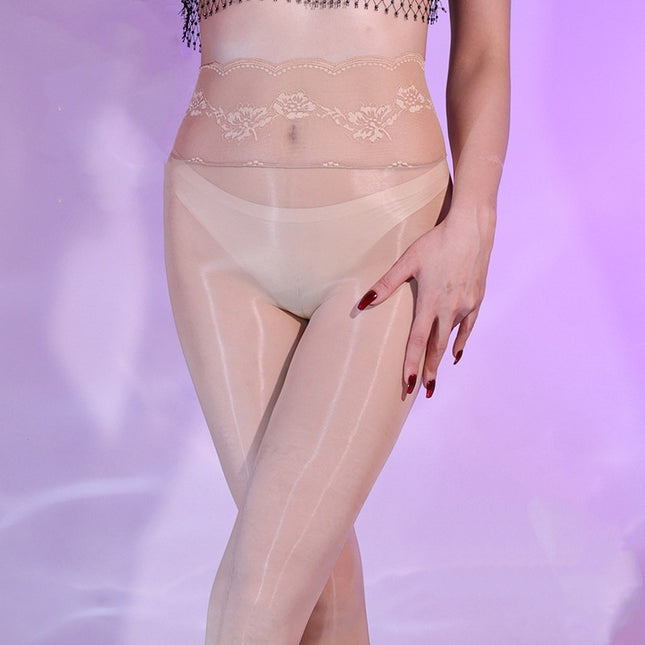 Black Silk Open Romper Stockings Female Temptation Panty-hose - Royalessencelux