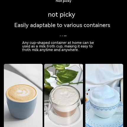 Milk Frother Egg Beater Coffee Frother Household Electric Milk Stirring Battery Handheld Blender - Royalessencelux