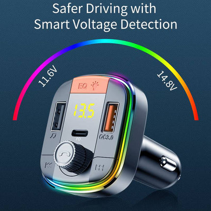 Car MP3 Bluetooth Player PD QC3.0 Fast Charge Car Charger - Royalessencelux