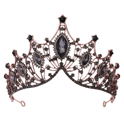 Classic Vintage Bridal Tiara Black Baroque - Royalessencelux