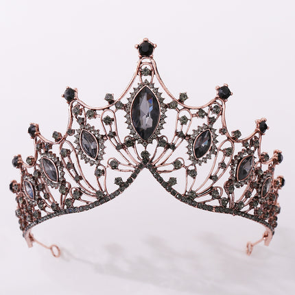 Classic Vintage Bridal Tiara Black Baroque - Royalessencelux