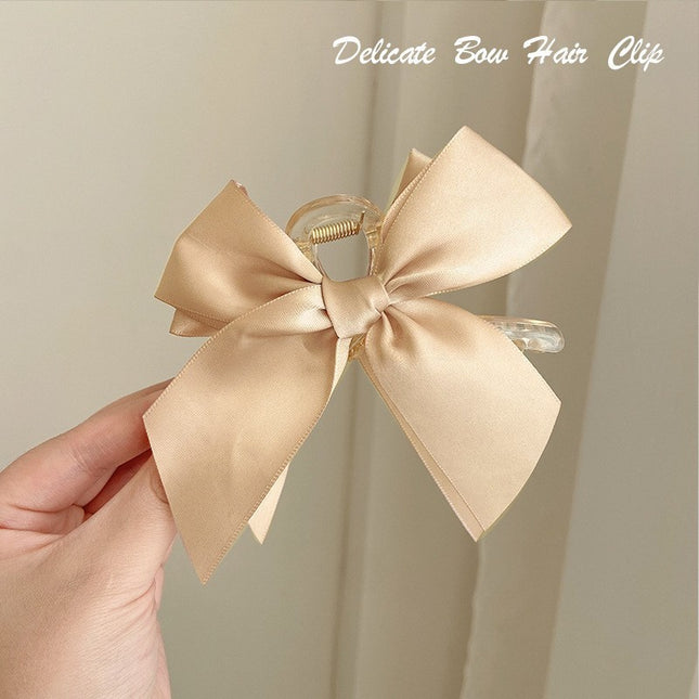 Female Graceful Bow Grip Shark Clip - Royalessencelux