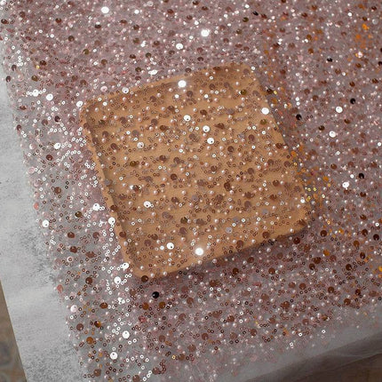 Sequined Pearl Embroidery Lace Asymmetric Single Sleeve Dress - Royalessencelux