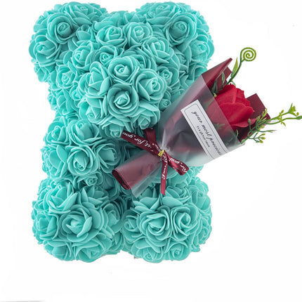 Rose Bear Preserved Fresh Flower Valentine's Day Birthday Gift - Royalessencelux