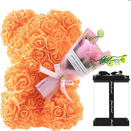Rose Bear Preserved Fresh Flower Valentine's Day Birthday Gift - Royalessencelux