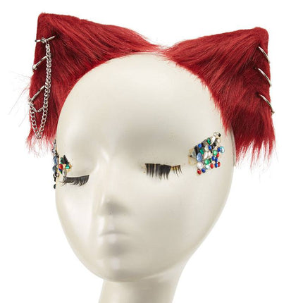 Gothic Handmade Animal Ears Cat Ear Hairpin Headdress - Royalessencelux