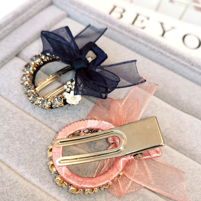 Hairpin Fashion Lace Mesh Butterfly Hair Accessories Metal Clip Female Sweet Bangs - Royalessencelux