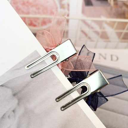 Hairpin Fashion Lace Mesh Butterfly Hair Accessories Metal Clip Female Sweet Bangs - Royalessencelux