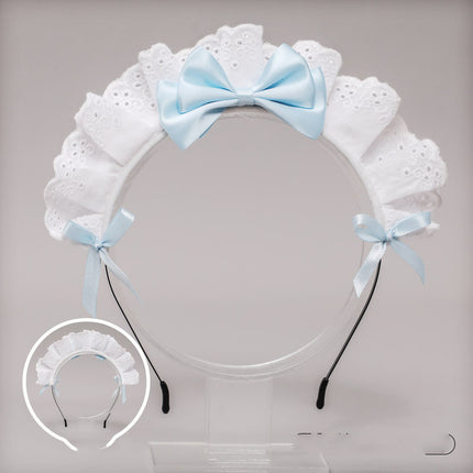 Japanese Lolita Headdress Lolita Hair Accessories Two-dimensional Lace Bow Maid Headband  Anime Decor - Royalessencelux