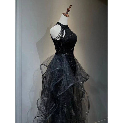 Black Evening Dress For Women - Royalessencelux