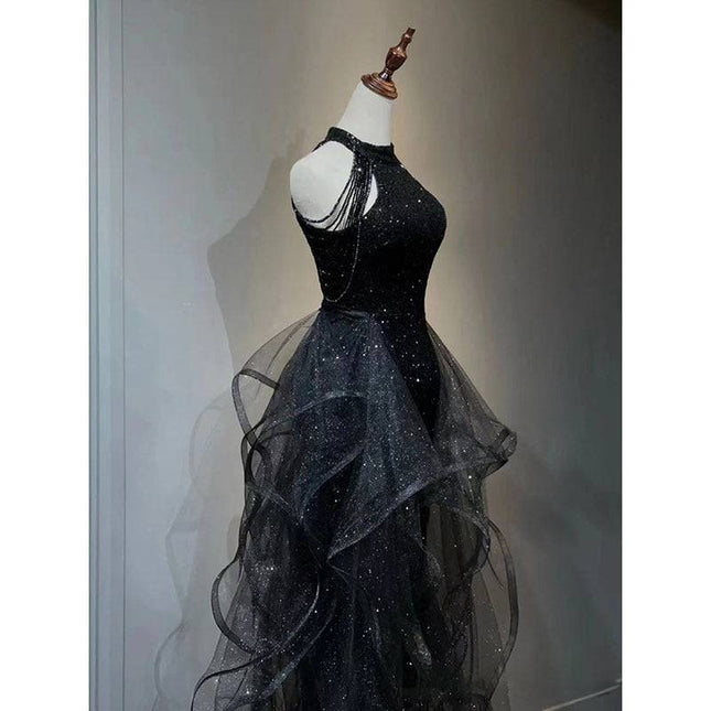 Black Evening Dress For Women - Royalessencelux