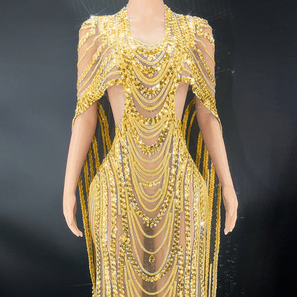 Celebrate Crystal Sequin Evening Gown - Royalessencelux