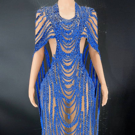 Celebrate Crystal Sequin Evening Gown - Royalessencelux