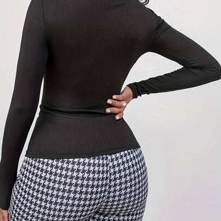 Ladies' Printed Fashionable Long Sleeved T-shirt - Royalessencelux