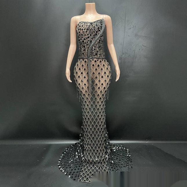 No Back Traceless Sexy Elegant Fishtail Gown - Royalessencelux