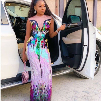 Sequin  Evening Dress Female Singer Costume - Royalessencelux