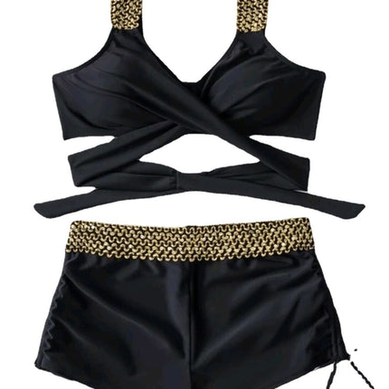 Solid Color High Waist Bikini For Women - Royalessencelux