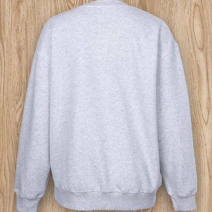 Women Basic Casual Pullover Spring Autumn Long Sleeve Christmas Ribbon Printed Round Neck - Royalessencelux