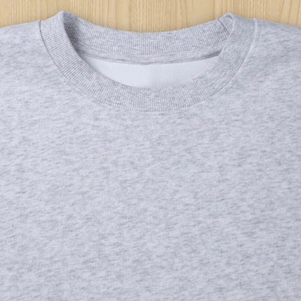 Women Basic Casual Pullover Spring Autumn Long Sleeve Christmas Ribbon Printed Round Neck - Royalessencelux