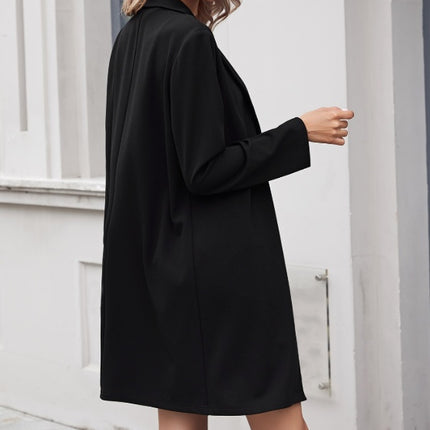 Women's Long Open Collar Lightweight And Fashionable Suit Jacket - Royalessencelux