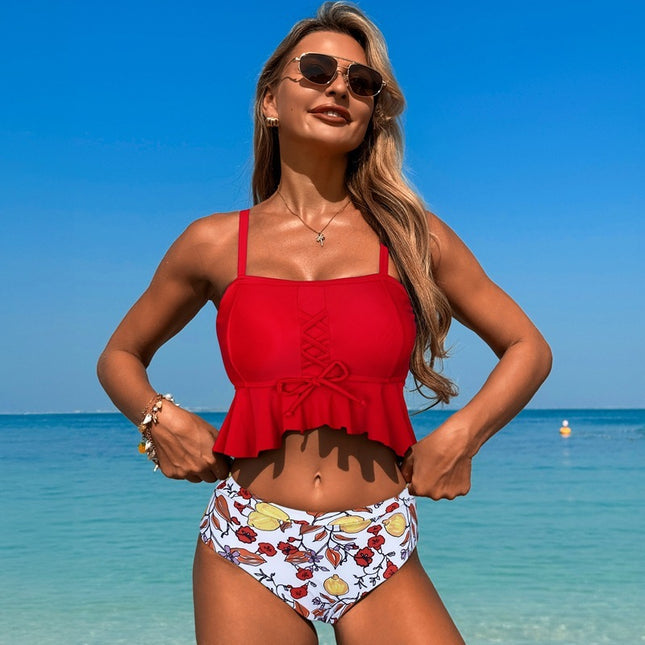 Women's Tight Swimsuit Conservative Split Slimming - Royalessencelux