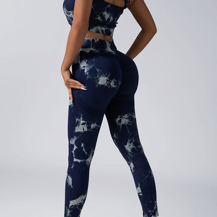 Women Scrunch Workout Leggings Butt Lifting High Waisted Yoga Pants - Tie Dye Seamless Booty Gym Tights - Royalessencelux