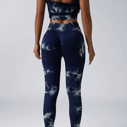 Women Scrunch Workout Leggings Butt Lifting High Waisted Yoga Pants - Tie Dye Seamless Booty Gym Tights - Royalessencelux