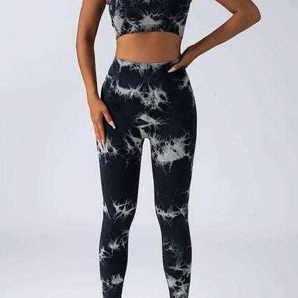 Women Scrunch Workout Leggings Butt Lifting High Waisted Yoga Pants - Tie Dye Seamless Booty Gym Tights - Royalessencelux