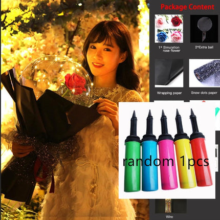 LED Luminous Balloon Rose Bouquet Transparent Bobo Ball Rose - Royalessencelux