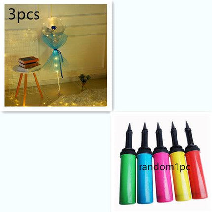 LED Luminous Balloon Rose Bouquet Transparent Bobo Ball Rose - Royalessencelux