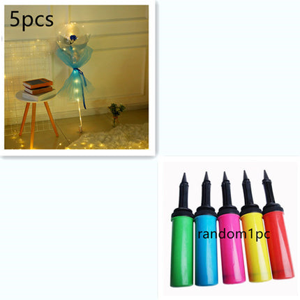 LED Luminous Balloon Rose Bouquet Transparent Bobo Ball Rose - Royalessencelux