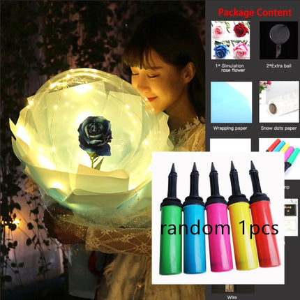 LED Luminous Balloon Rose Bouquet Transparent Bobo Ball Rose - Royalessencelux