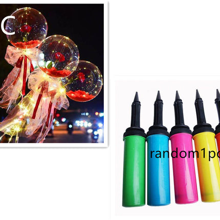 LED Luminous Balloon Rose Bouquet Transparent Bobo Ball Rose - Royalessencelux