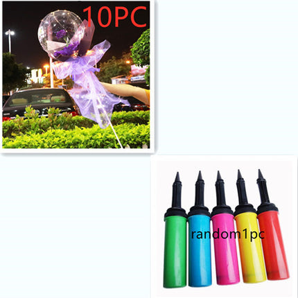 LED Luminous Balloon Rose Bouquet Transparent Bobo Ball Rose - Royalessencelux