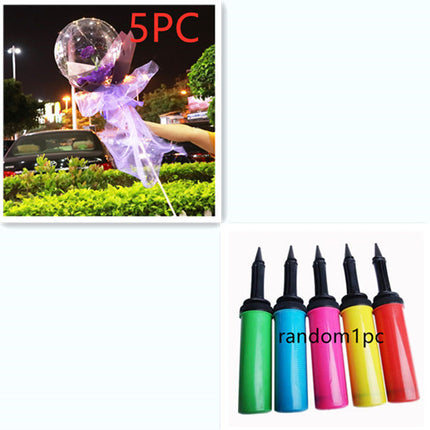 LED Luminous Balloon Rose Bouquet Transparent Bobo Ball Rose - Royalessencelux
