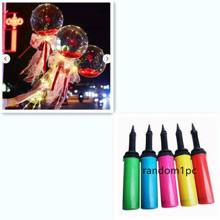 LED Luminous Balloon Rose Bouquet Transparent Bobo Ball Rose - Royalessencelux