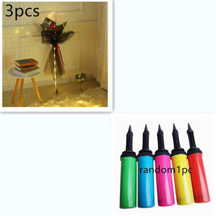 LED Luminous Balloon Rose Bouquet Transparent Bobo Ball Rose - Royalessencelux