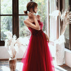 Burgundy midwaist midlength / L