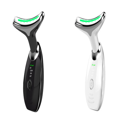 Neck Face Beauty Device Colorful LED Photon Therapy Skin Tighten Reduce Double Chin Anti Wrinkle Remove Lifting Massager - Royalessencelux