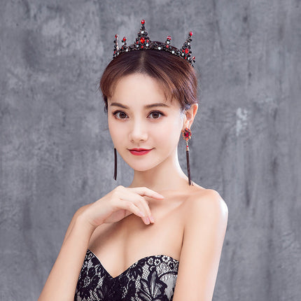 Retro Full Circle Big Crown Bridal Headdress - Royalessencelux