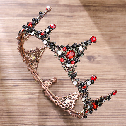 Retro Full Circle Big Crown Bridal Headdress - Royalessencelux