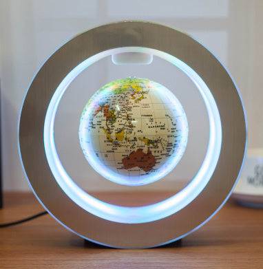 Round LED World Map Floating Globe Magnetic Levitation Light Anti Gravity Magic - Royalessencelux