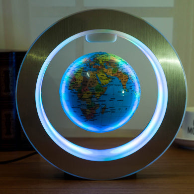 Round LED World Map Floating Globe Magnetic Levitation Light Anti Gravity Magic - Royalessencelux