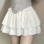 White Skirt With Safety Pants / L