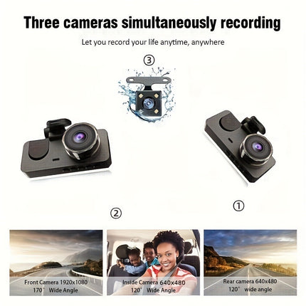 The  Recording Dash Cam Provides All-round Recording And Is Suitable For All Driving Scenarios During Trips - Royalessencelux