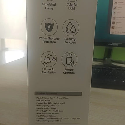 2024 New Products Rain Cloud Fire Humidifier Water Drip Novedades 2024 Rain Water Diffuser Fire Flame Humidifier Aroma Diffuser - Royalessencelux